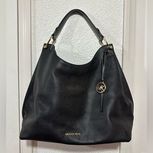 Michael Kors “Joan” XL Slouchy Shoulder Black Leather Bag